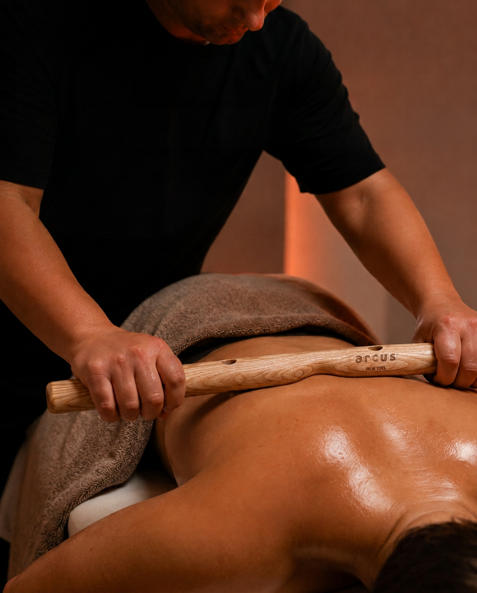 Gezielte Rückenmassage mit dem Arcus Relief Stick